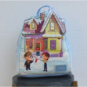 Disney Pixar UP Loungefly Mini Backpack – Winter House Scene – LIGHTS UP!